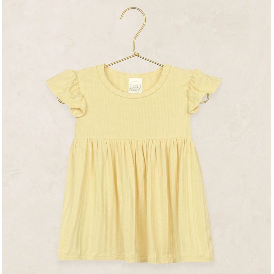 Birdie Ribbed Twirl Baby Girl Dress - Soft & Flowy 3-6Months Birdie Ribbed Twirl Baby Girl Dress - Soft & Flowy 3-6Months