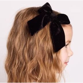 Lou Lou & Company - Velvet - Black Bow Clip Headband Lou Lou & Company