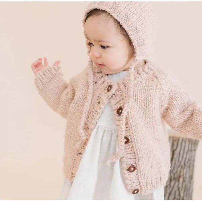 Blueberry Hill Classic Cardigan Blush Sweater The Blueberry Hill