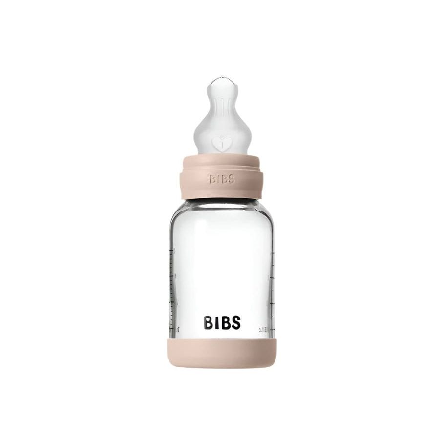 BIBS Baby 4oz Silicone Glass Bottle with Bumper Bottles & Sippies BIBS USA