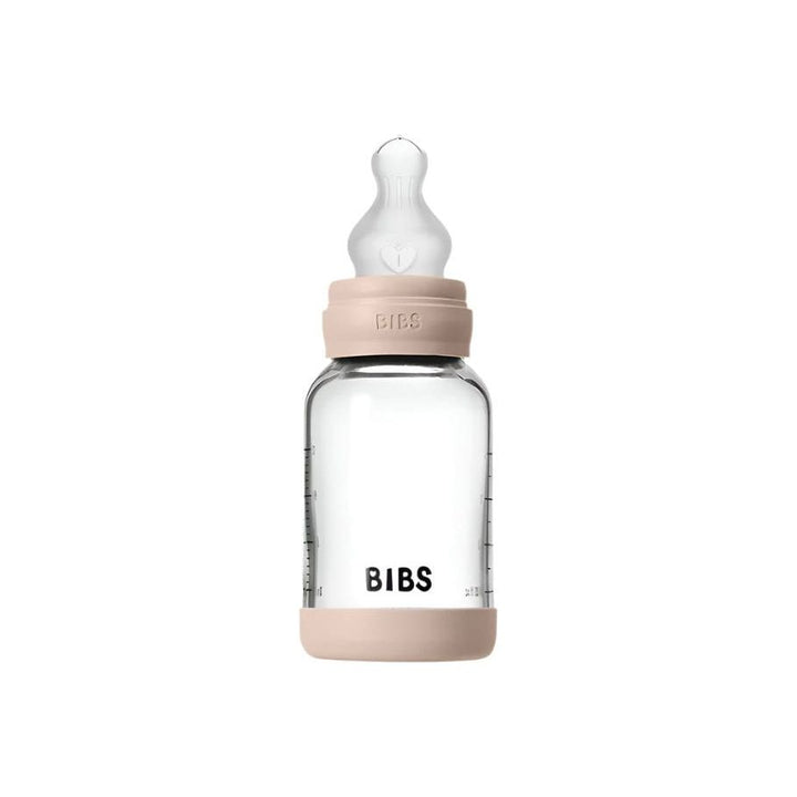 BIBS Baby 4oz Silicone Glass Bottle with Bumper Bottles & Sippies BIBS USA