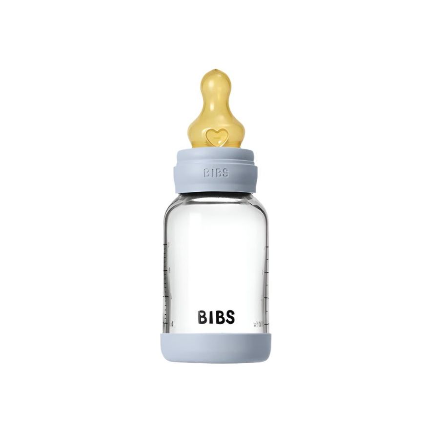BIBS Baby 4oz Latex Glass Bottle with Bumper Bottles & Sippies BIBS USA