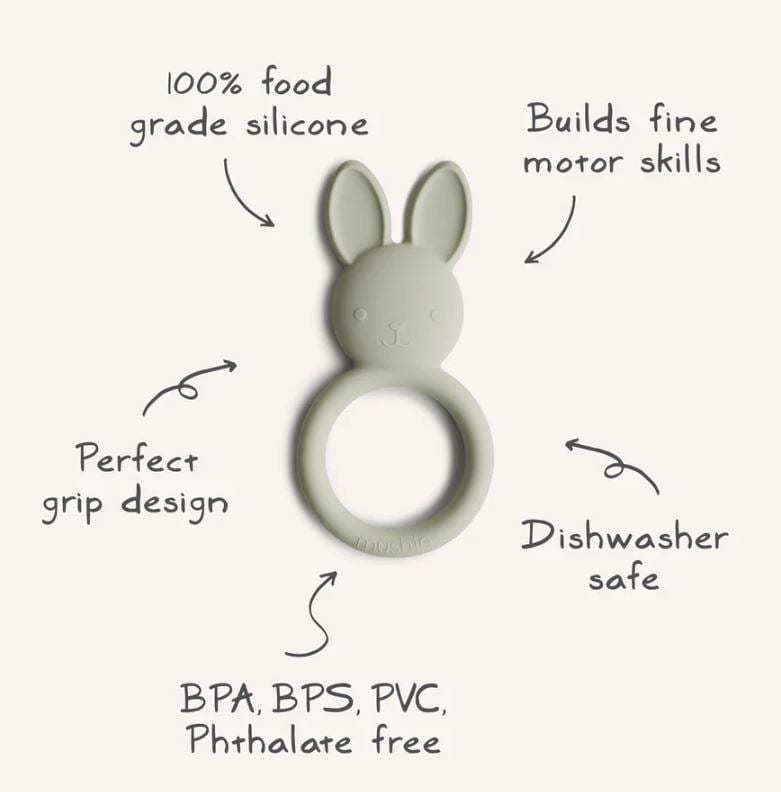 Mushie Bunny Teether Ring