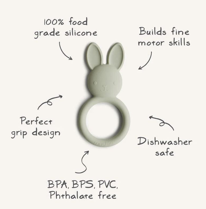 Mushie Bunny Teether Ring