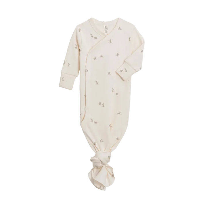 Colored Organics Indy Kimono Gown -Bunny/Oat + Clay Gown Colored Organics