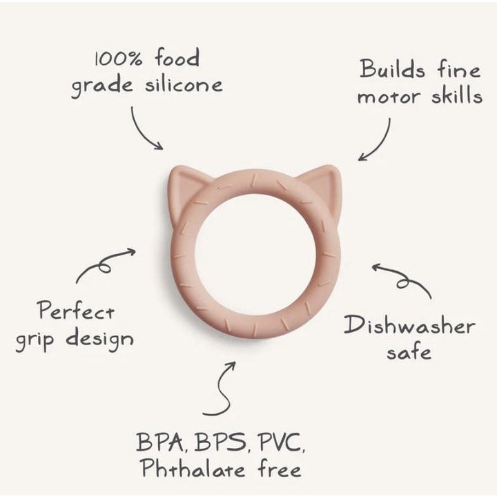 Mushie Cat Teether Pacifiers and Teething Mushie