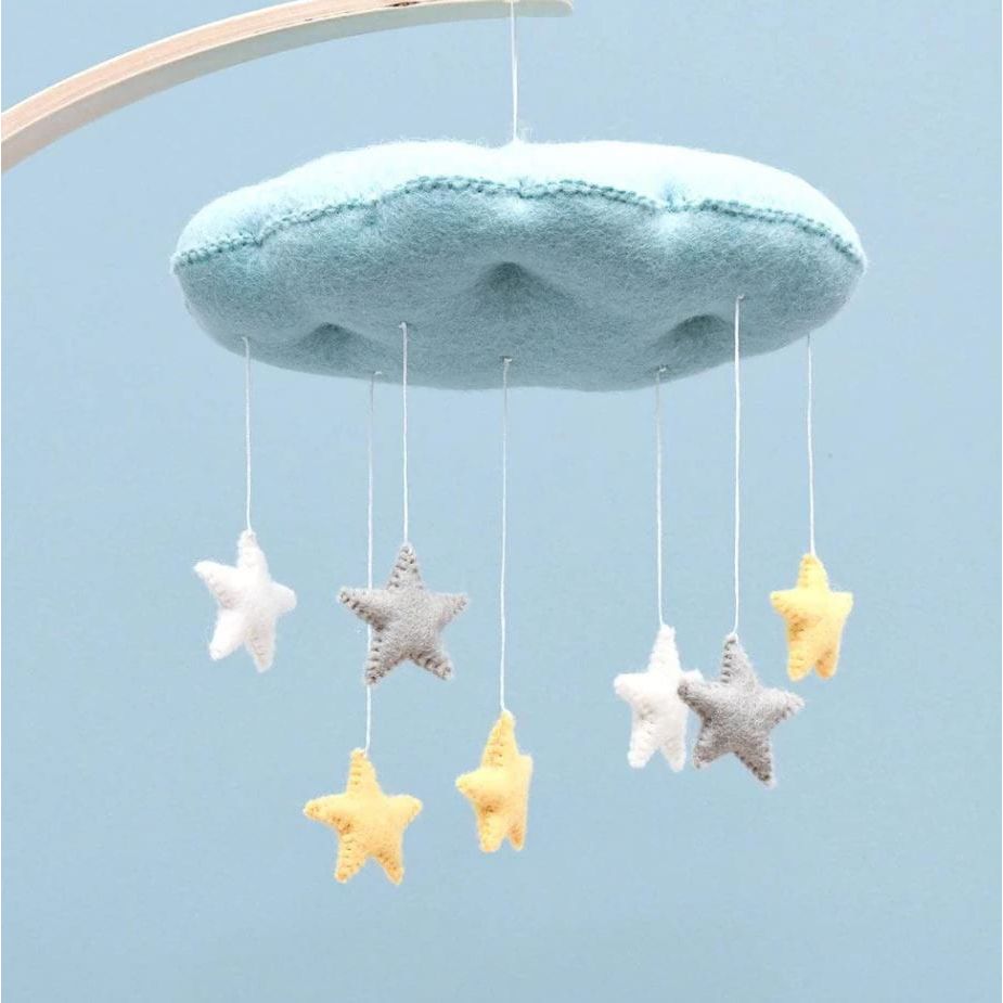Tara Treasures Cloud Nursery Mobile with Stars Baby Mobiles Tara Treasures