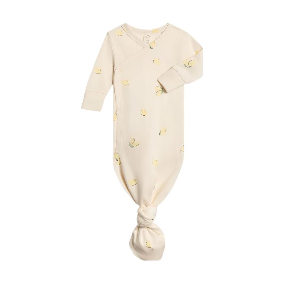 Colored Organics Indy Kimono Gown - Lemon Gown Colored Organics