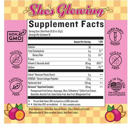 Legendairy She’s Glowing™ Collagen Peptides &amp; Fiber Powder Supplements &amp; Remedies Legendairy Milk