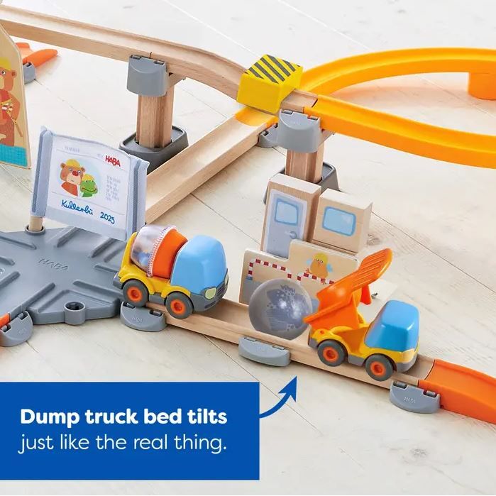 HABA Kullerbü プレイセット 知育玩具 HABA Kullerbu Construction Zone Play Track - STEM Toy – The