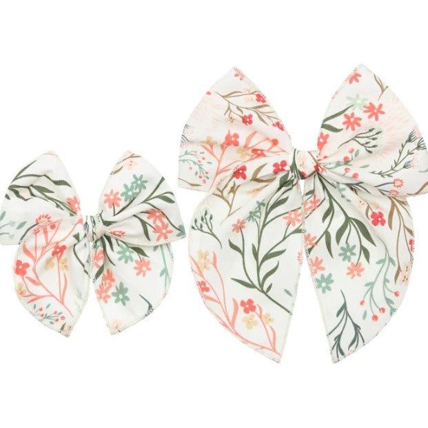 Lou Lou & Company Heirloom Bow Clip Hair clip Lou Lou & Company Coral Floral