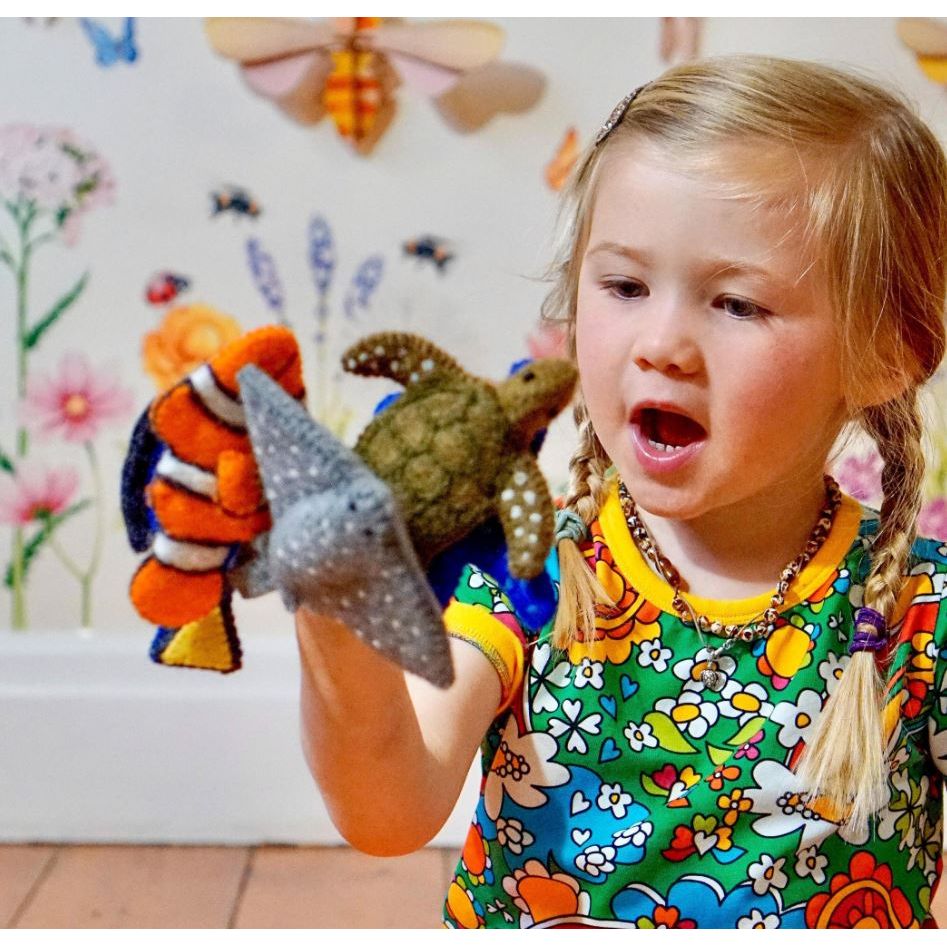 Tara Treasures Australian Coral Reef Under the Sea - Finger Puppet Set Finger Puppet Tara Treasures
