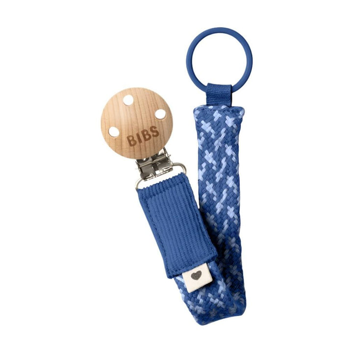 BIBS Braid Pacifier Clip Pacifier Clips & Holders BIBS USA Cornflower/ Dusty Blue