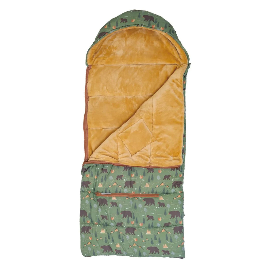 Mimish Little Kids Sleep N' Pack - Camping Bears Trail Swaddles & Blankets Mimish