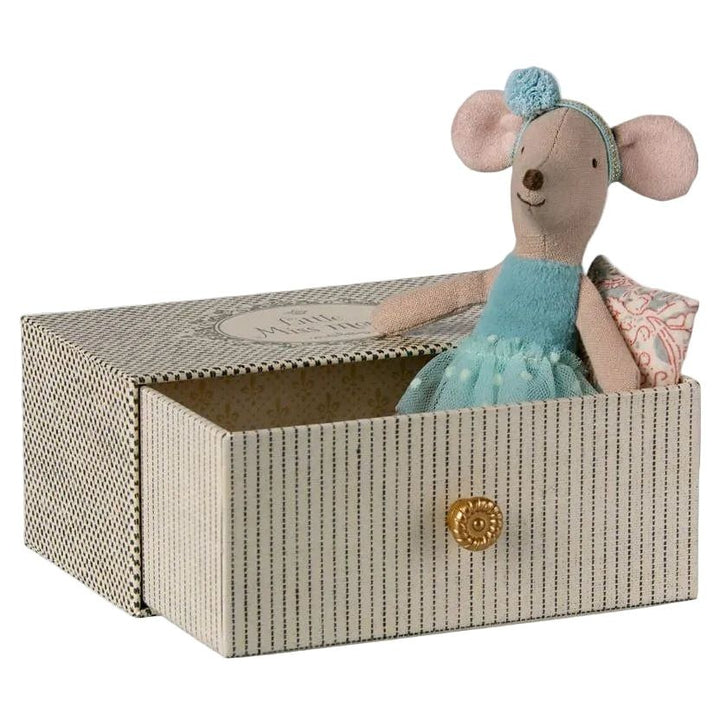 Maileg Dance mouse in daybed, Little sister Mice Maileg