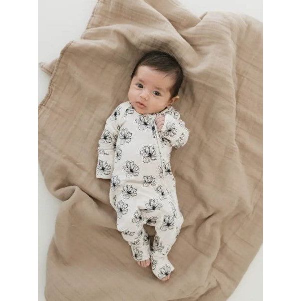 Forever French Baby Bamboo Zip Pajamas - Desert Bloom Romper Forever French Baby