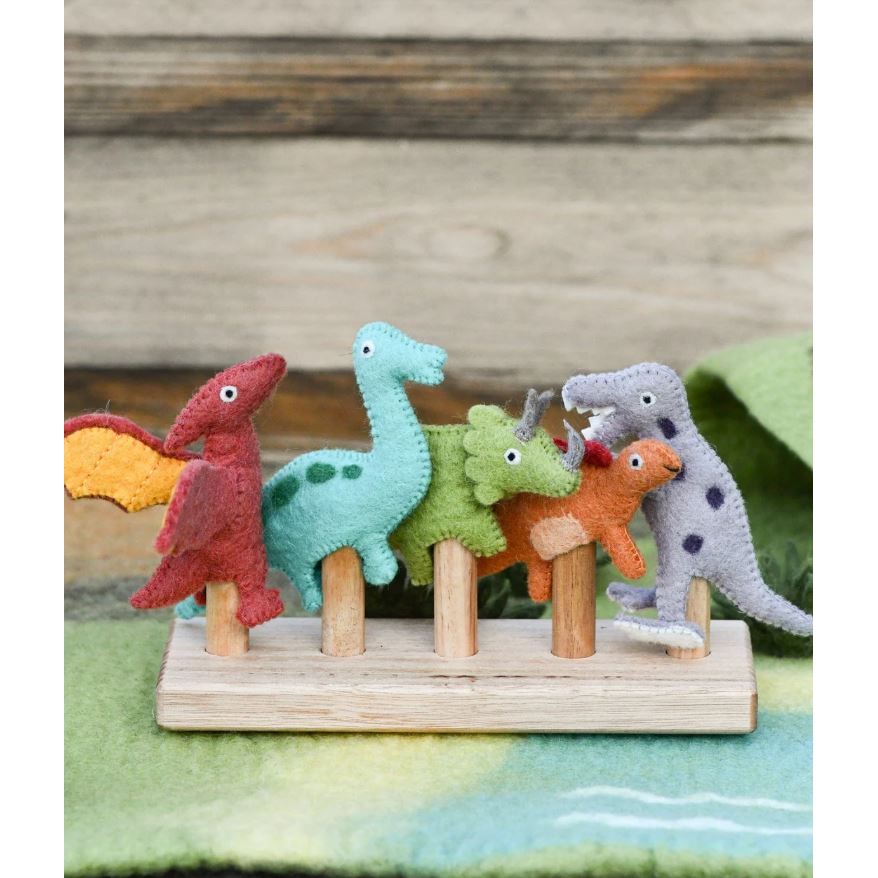 Tara Treasures Dinosaur Finger Puppets Set Finger Puppet Tara Treasures