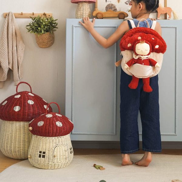 Olli Ella Dozy Dinkum Toadstool Moppet- Red Dolls Olliella
