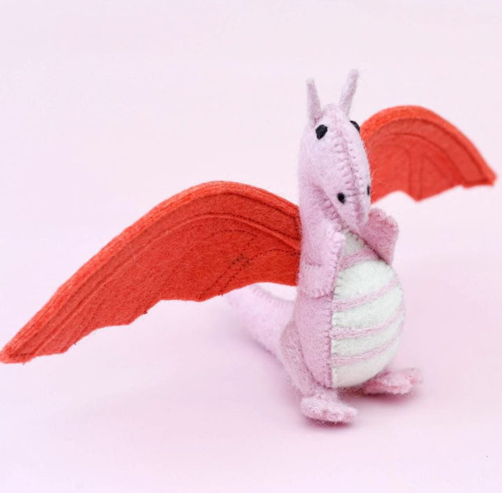 Tara Treasures Felt Dragon Toy- Pink