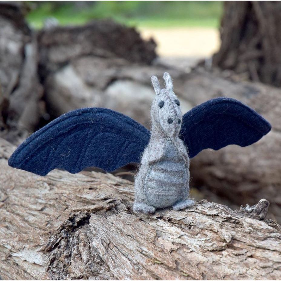Tara Treasures Felt Dragon Toy - Navy Blue Felt Toy Tara Treasures