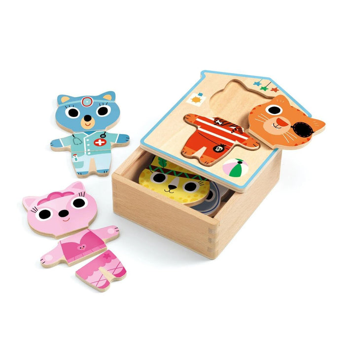 Djeco Dressup Mix Wooden Puzzle