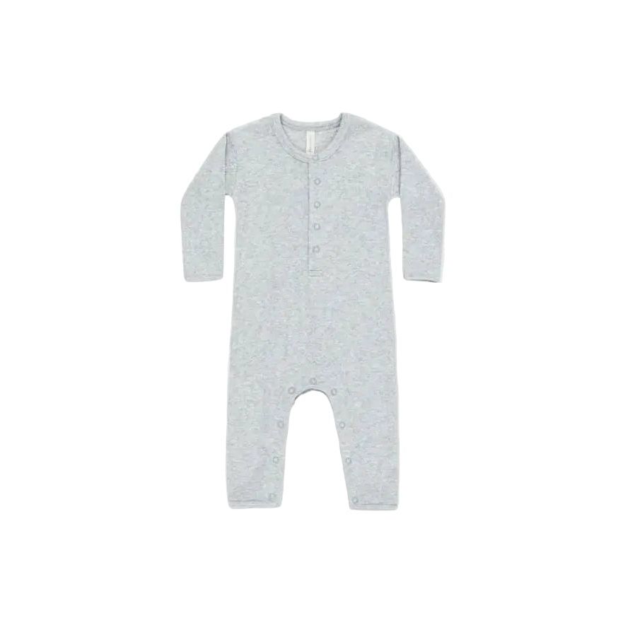 Quincy Mae Essentials Ribbed Baby Jumpsuit Dusty Blue Jumpsuit Quincy Mae