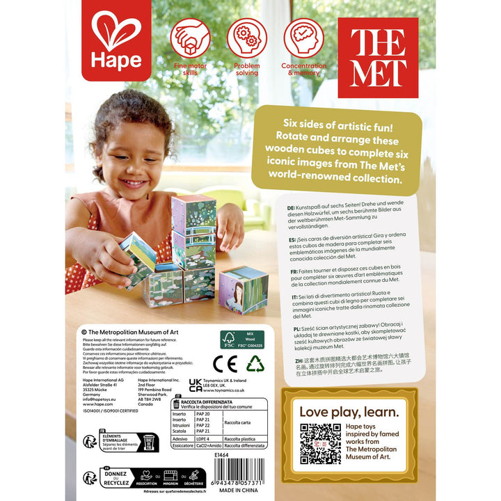 Hape - The Met - 6-in-1 Art Puzzle Cubes Building Sets Hape