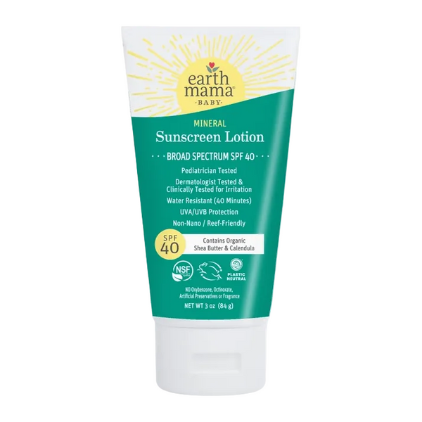 Earth Mama Baby Mineral Sunscreen SPF 40 - Natural & Safe – The