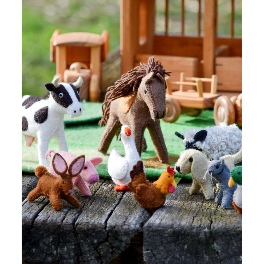 Tara Treasures Felt Farm Animals Toys Set - Set of 10 Toys Felt Toy Tara Treasures