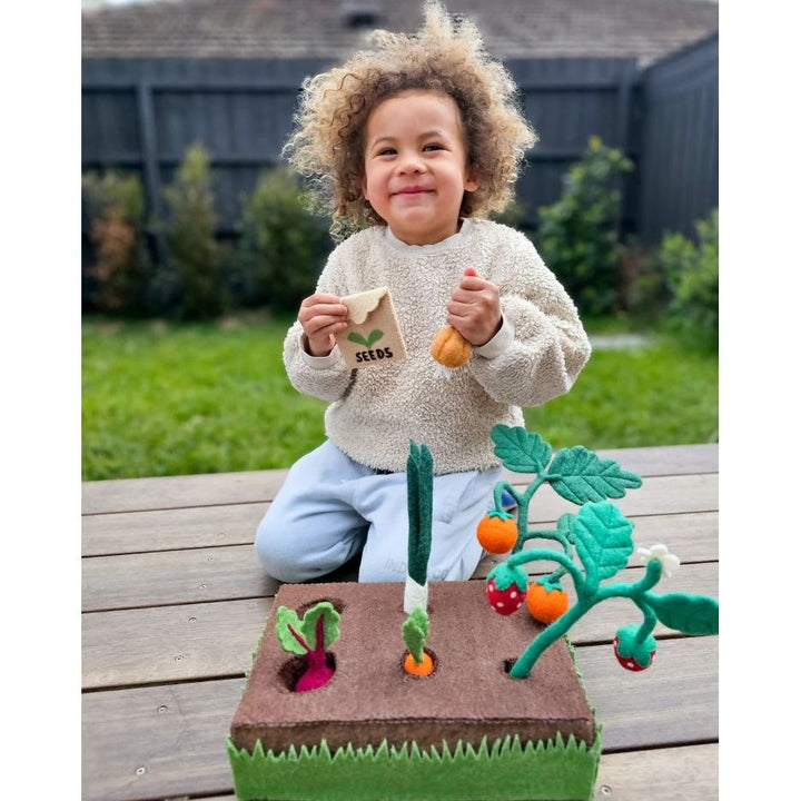 Tara Treasures Grow Your Own Garden - Felt Planter Box with Sprouts and Vegetables Felt Toy Tara Treasures