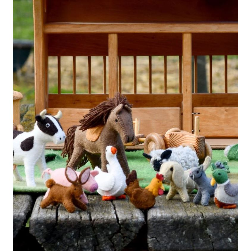 Tara Treasures Felt Farm Animals Toys Set - Set of 10 Toys Felt Toy Tara Treasures