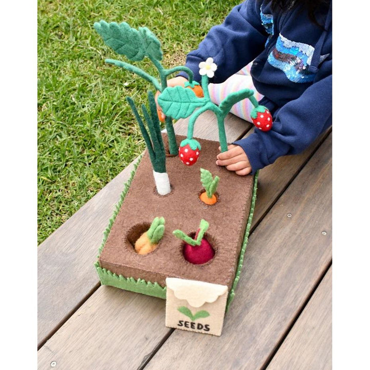 Tara Treasures Grow Your Own Garden - Felt Planter Box with Sprouts and Vegetables Felt Toy Tara Treasures