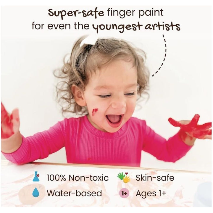 Honeysticks Non Toxic Finger Paint (6 Bright Colors) Finger Paint Honeysticks