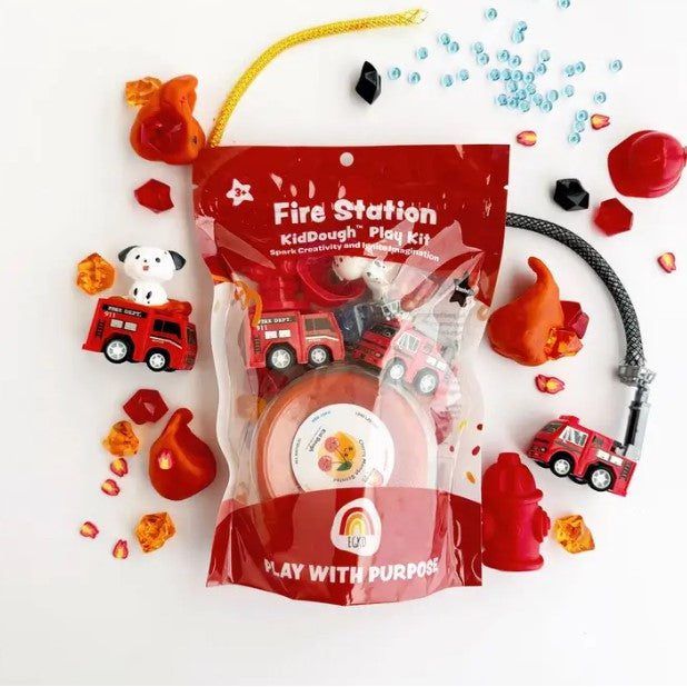 Earth Grown Kiddough Fire Station Play Kit – Sensory Dough Fun