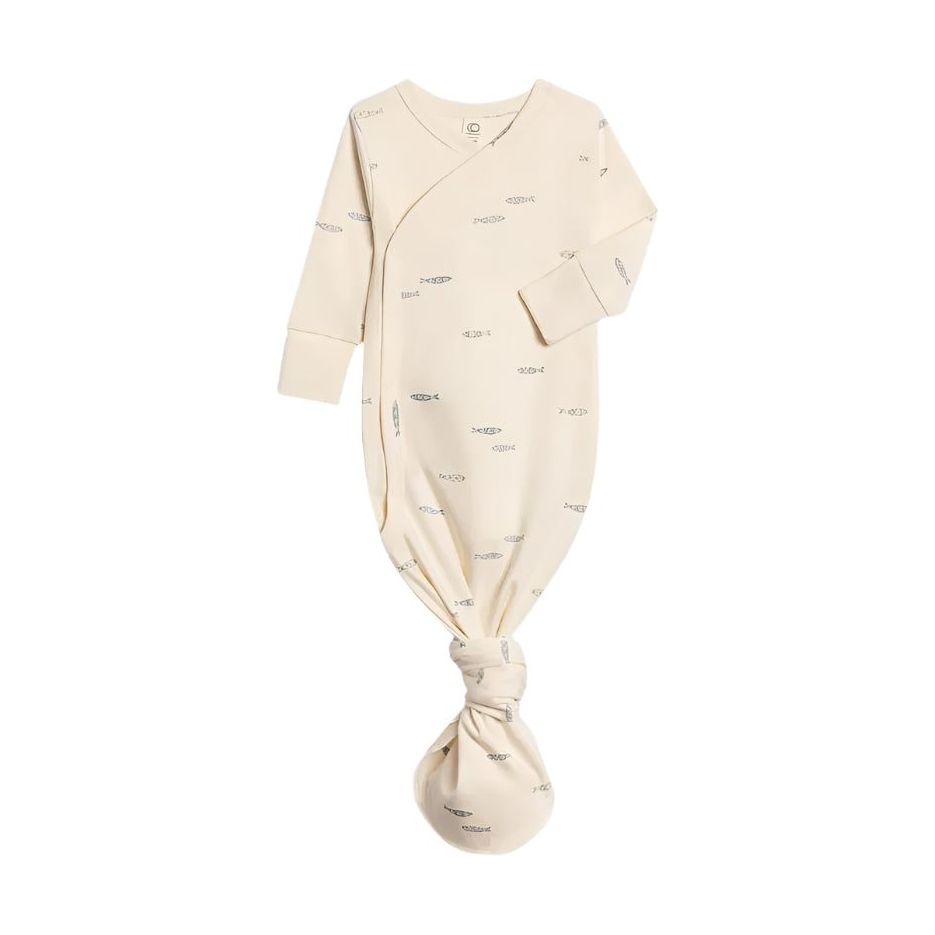 Colored Organics Indy Kimono Gown - Fish/ Marino + Rain Gown Colored Organics