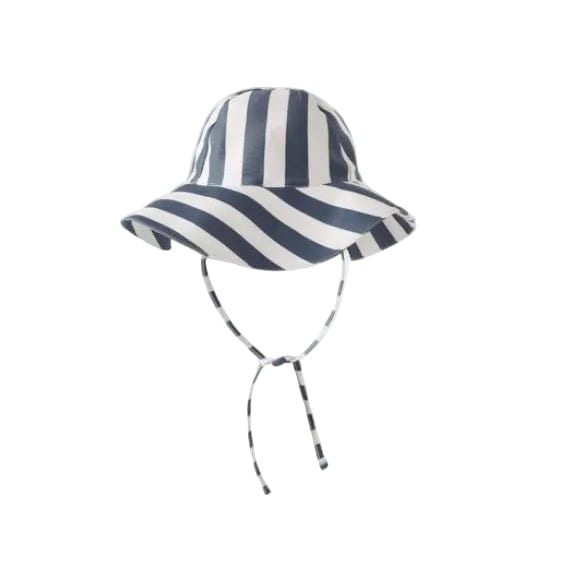 Rylee + Cru Floppy Swim Hat- Navy Stripe Baby & Toddler Hats Rylee + Cru