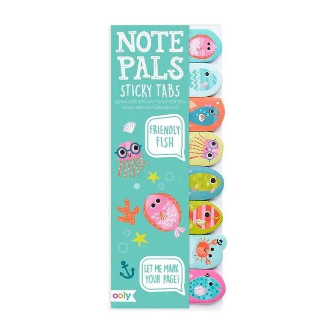 Fishbone Sticky Notes Ooly Note Pads Sticky Tabs- Friendly Fish – The Natural Baby Company