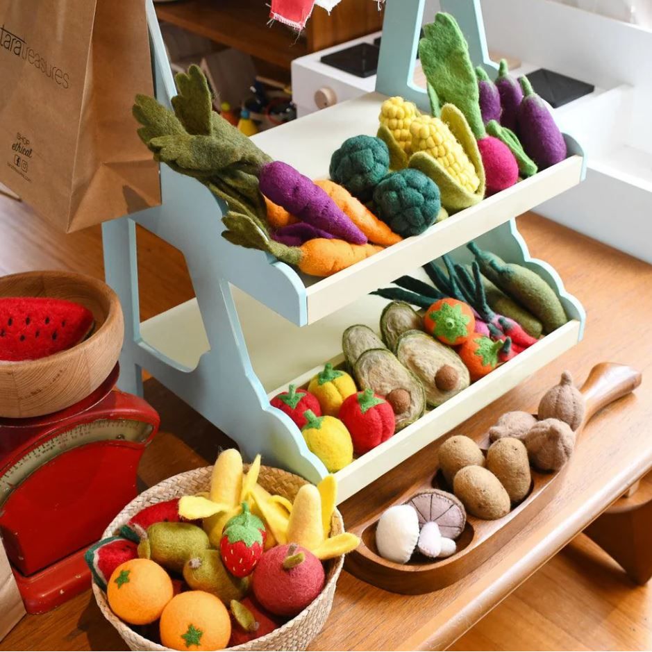 Tara Treasures Felt Vegetables and Fruits Set B (Set of 14 pieces) Felt Toy Tara Treasures