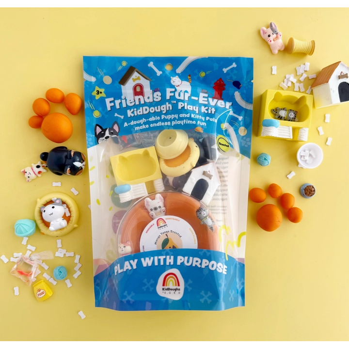 Earth Grown KidDough Friends Fur-Ever Play Kit Clay/Dough EGKD