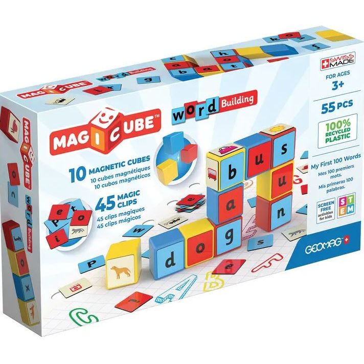 GeoMag Magicube Learning Set Word Building 55PCS