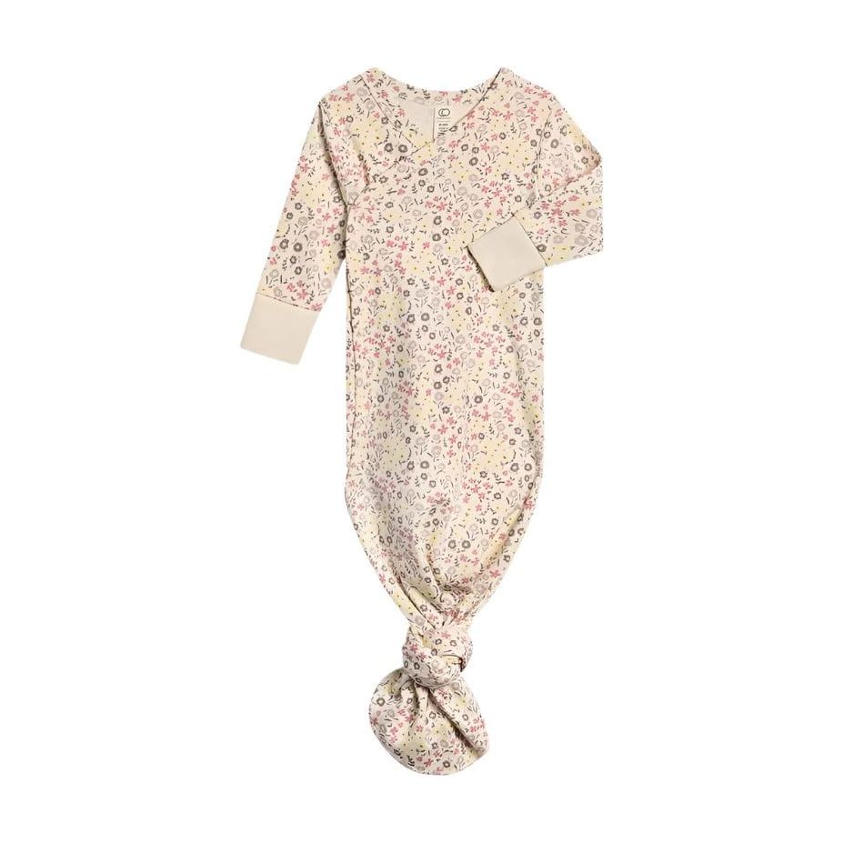 Colored Organics Indy Kimono Gown -Glada Floral/ Lilla Gown Colored Organics