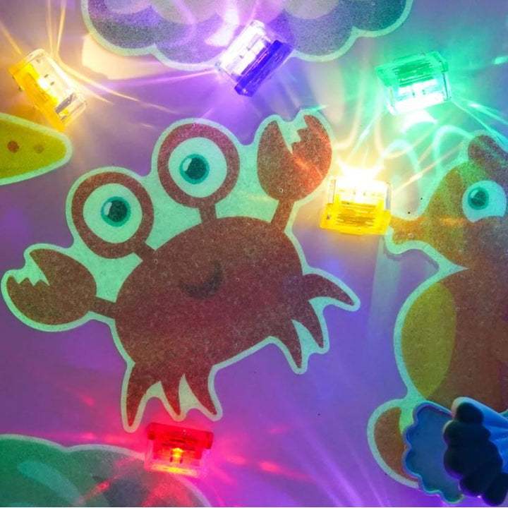 Glo Pals Glow-In-The-Dark Guppy Grips Bath Time Glo Pals