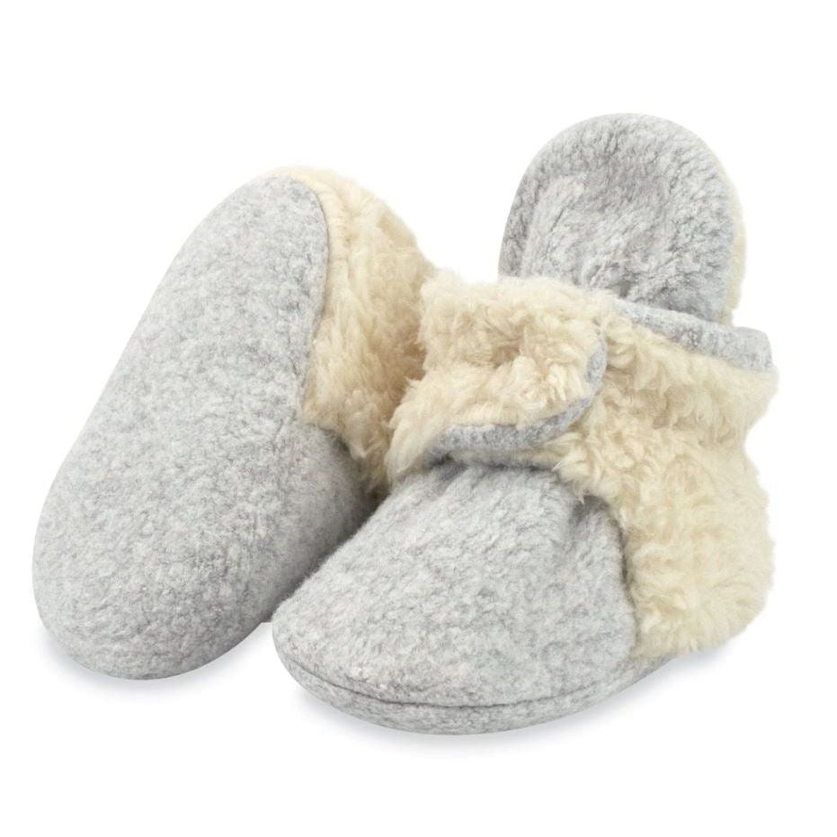 Zutano Furry Baby Bootie Footwear Zutano Gray 3 Months