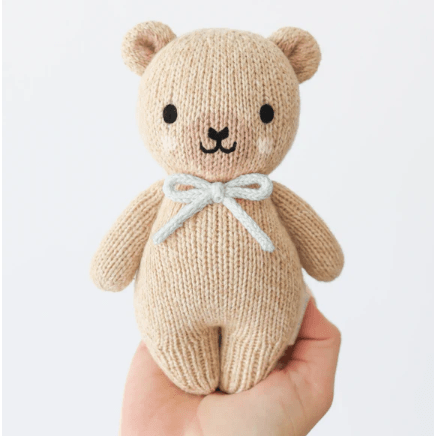 Cuddle + Kind Baby Honey Bear - Robin’s Egg Blue Baby Animal Collection Cuddle + Kind