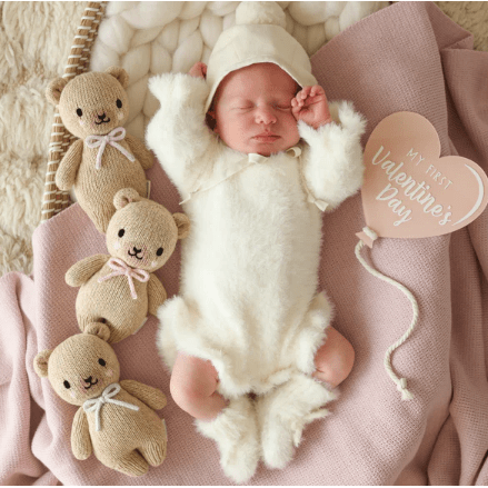 Cuddle + Kind Baby Honey Bear - Robin’s Egg Blue Baby Animal Collection Cuddle + Kind