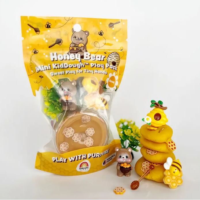 Earth Grown KidDough Honey Bear Mini Play Pack Clay/Dough EGKD