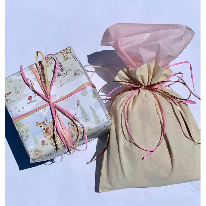 Reusable Gift bag, tissue & ribbon Gift Wrap The Natural Baby Company Reusable gift bag, tissue & PINK Ribbon  