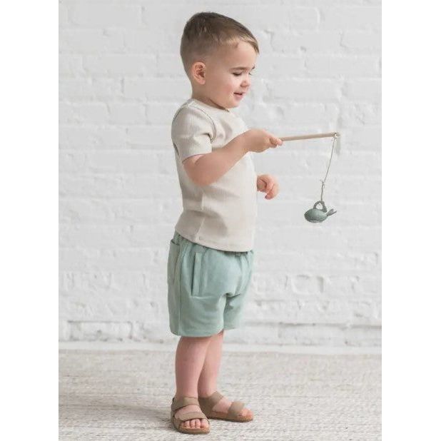 Colored Organics Organic Baby & Kids Chris French Terry Shorts - Jade Shorts Colored Organics