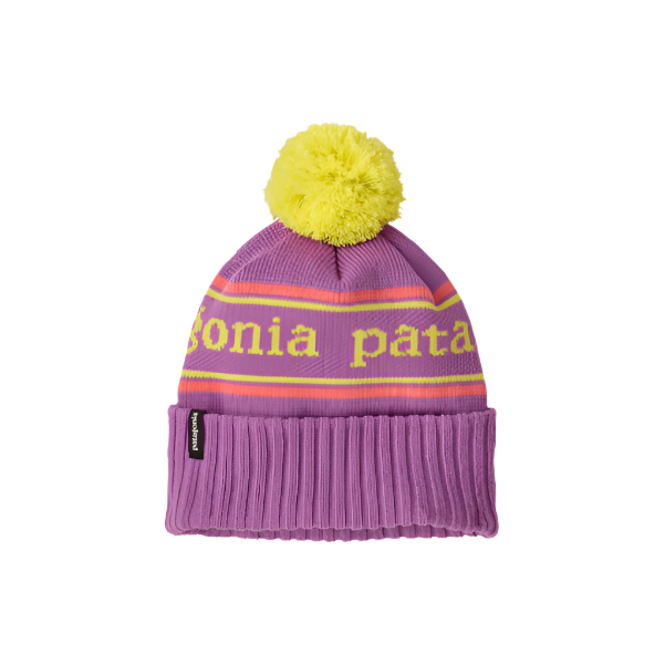 Fall 2025 Patagonia Kid's Powder Town Beanie Baby & Toddler Hats Patagonia Park Stripe: Brisk Purple