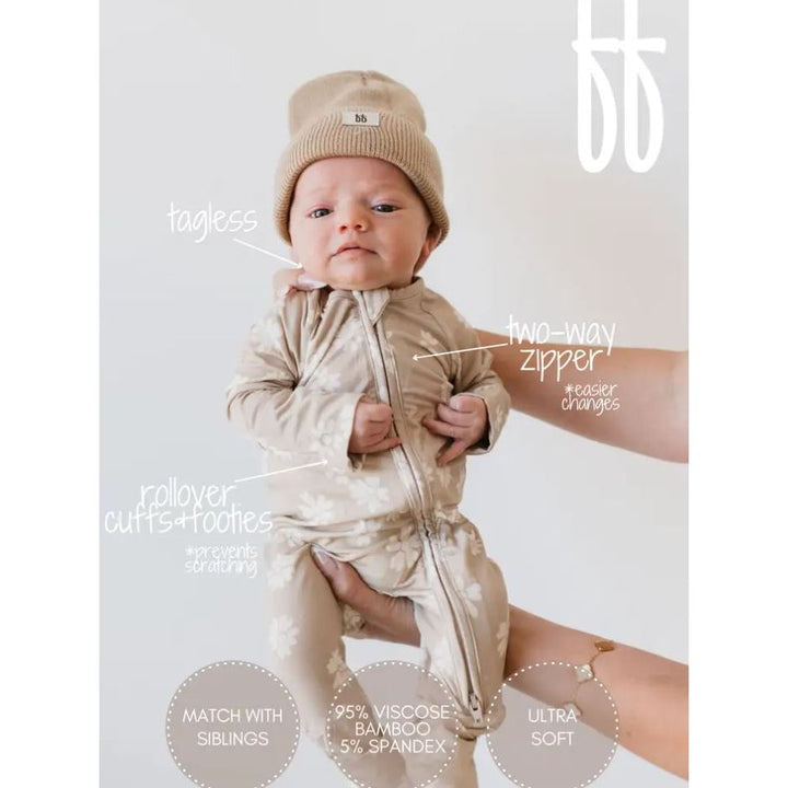 Forever French Bamboo Zip Pajamas - Lazy Daisy Romper Forever French Baby